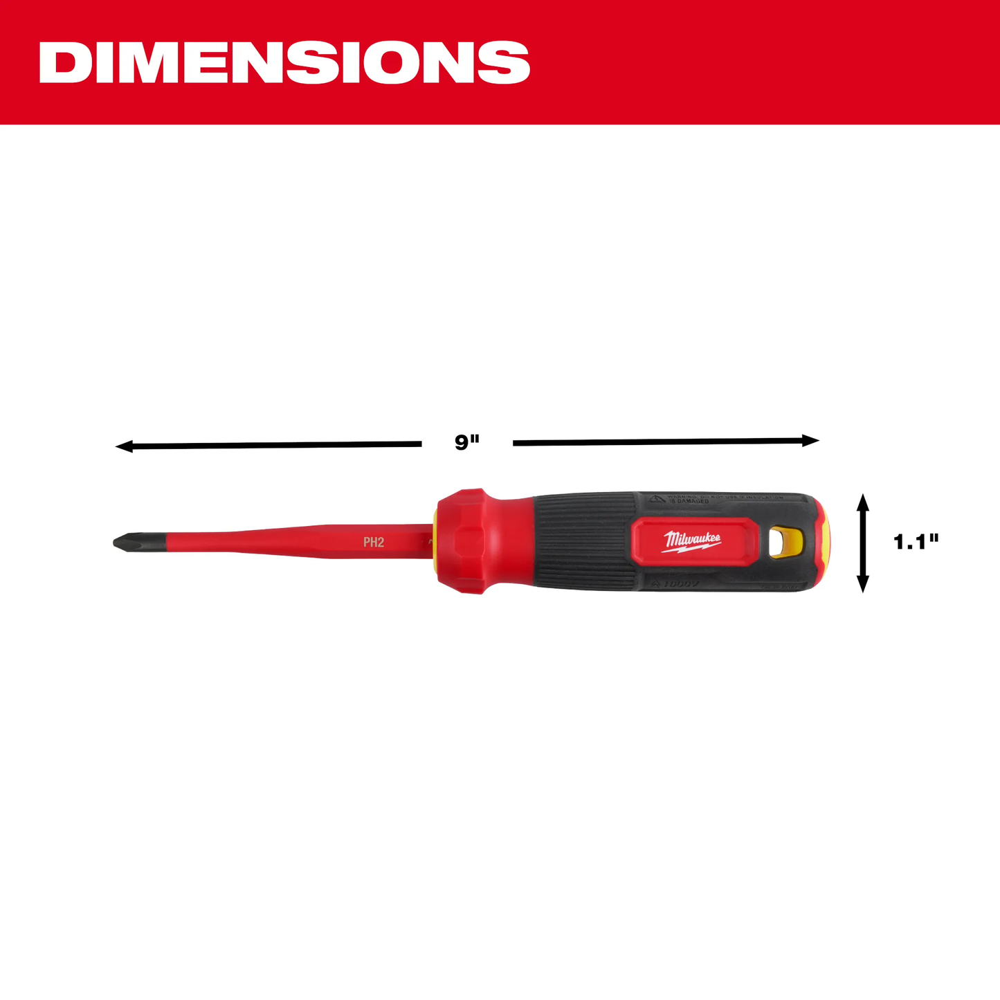 Milwaukee 48-22-2216, 4-in-1 1000V Insulated Slim Tip Multi-Bit Screwdriver