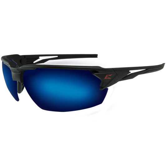 Edge Eyewear XPAP418, Pumori - Black Frame/Aqua Precision Blue Mirror Lenses