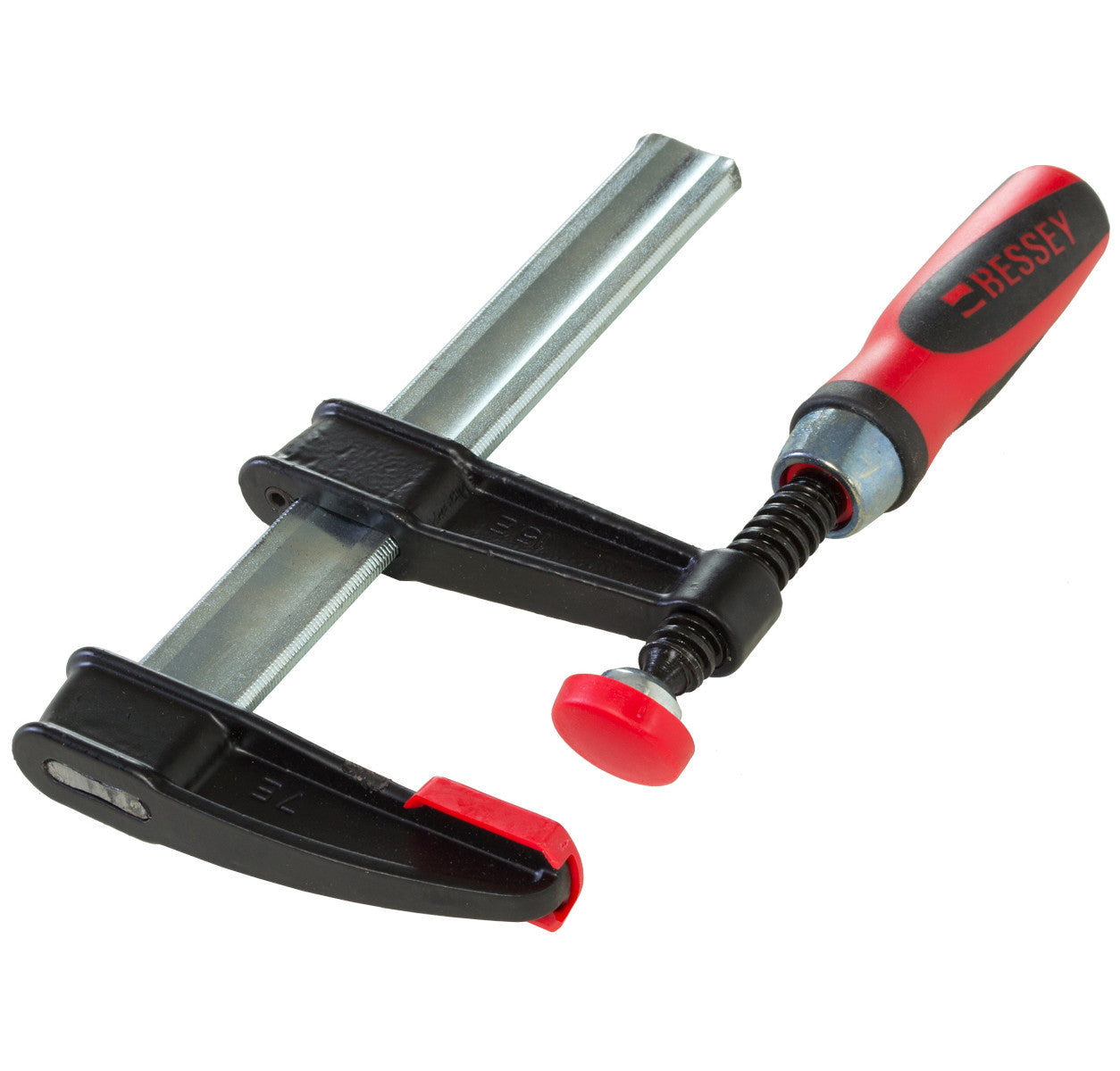 BESSEY TGJ2.506+2K, Clamp, woodworking, F-style, 2K handle, replaceable pads, 2.5 In. x 6 In., 600 lb