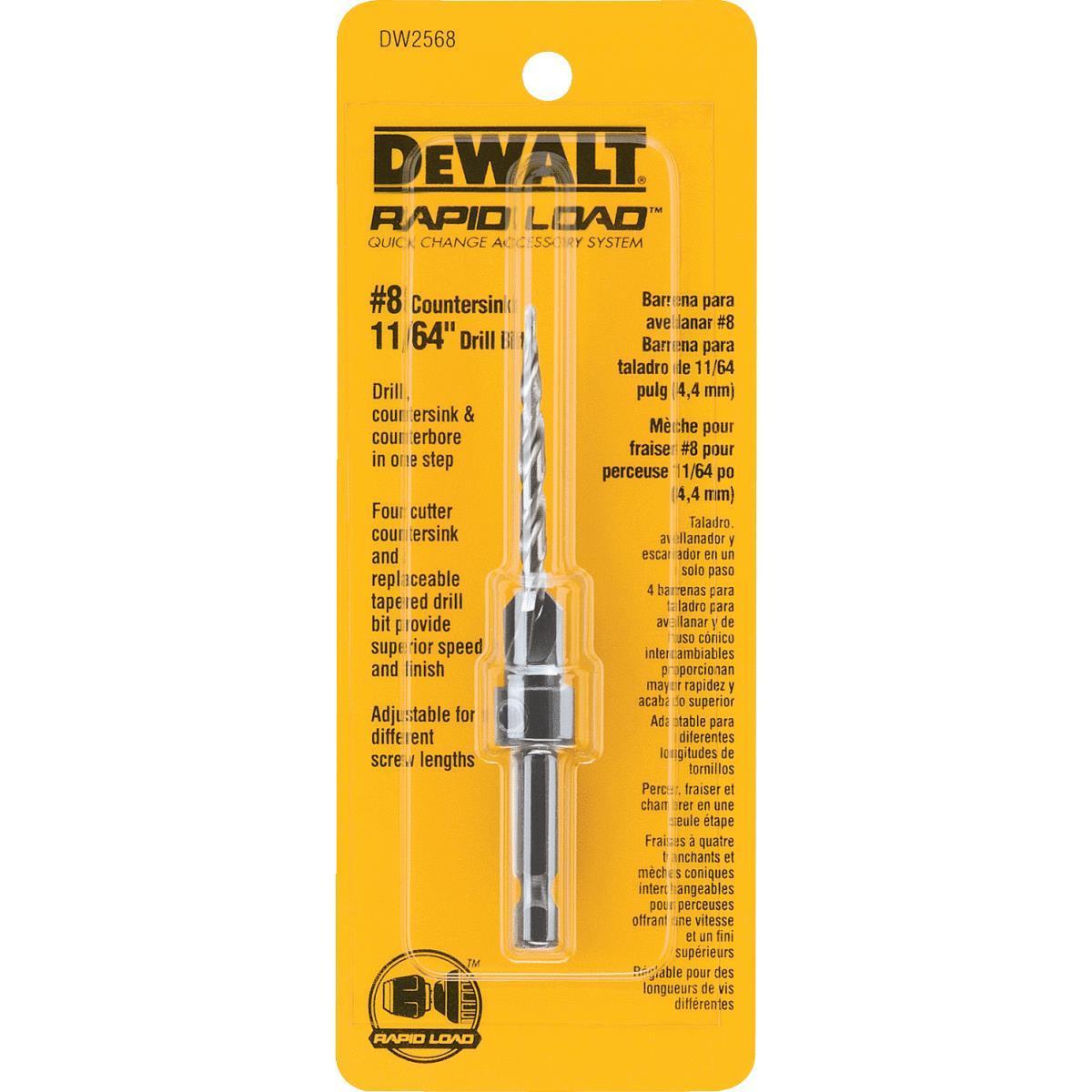 DEWALT DW2568, #8 Countersink with 11/64'' Drill Bit