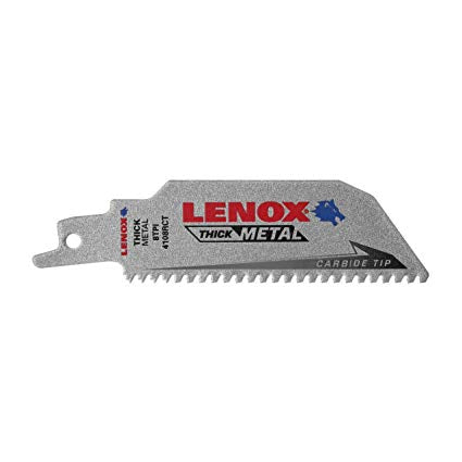 Lenox 2014212, 4" x 1" x .050" 8 TPI, Lazer CT Carbide Tipped Reciprocating Saw Blades (1/pkg)