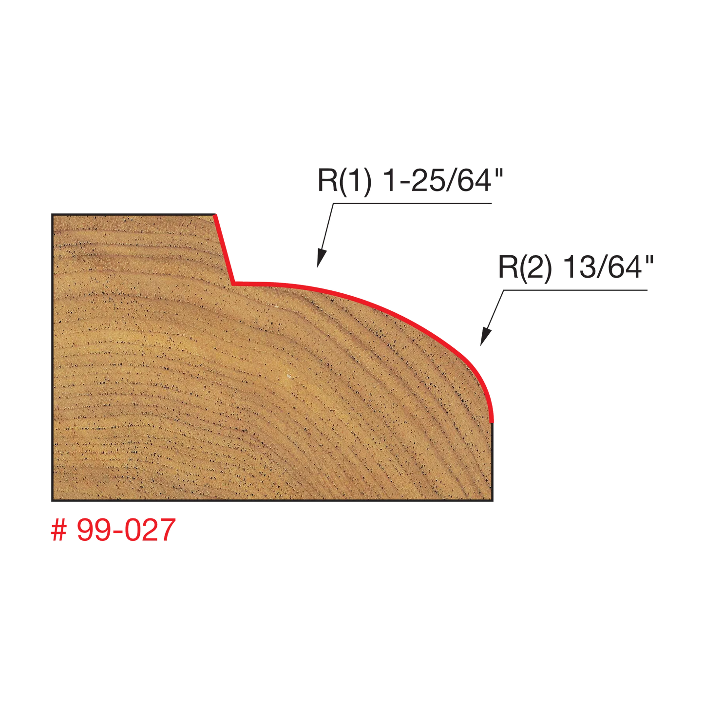 Freud 99-027, 2-19/32" Table Edge & Handrail Router Bit (1/2" Shank)