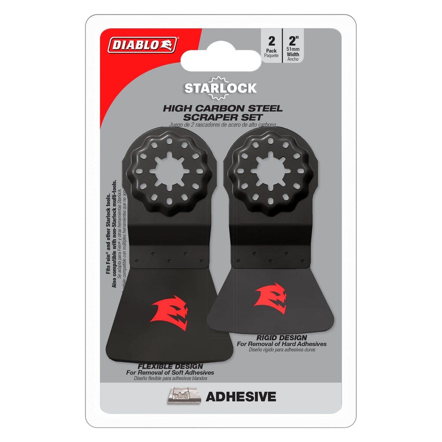 Diablo DOSSCRP2, Starlock High Carbon Steel Oscillating Scraper Set for Adhesive Removal