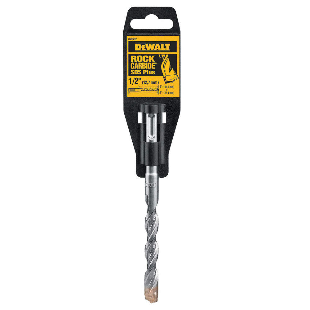 DEWALT DW5437, 1/2'' x 4'' x 6'' SDS Plus 2 Cutter Drill Bits (sold/ea)