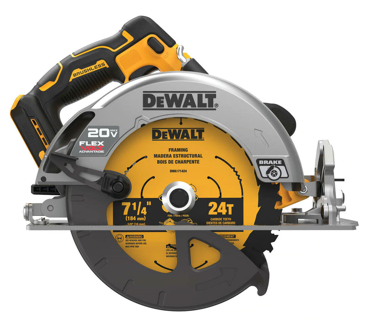 DEWALT DCS573B, 20V MAX FLEXVOLT ADVANTAGE 7-1/4'' Circular Saw (Tool Only)