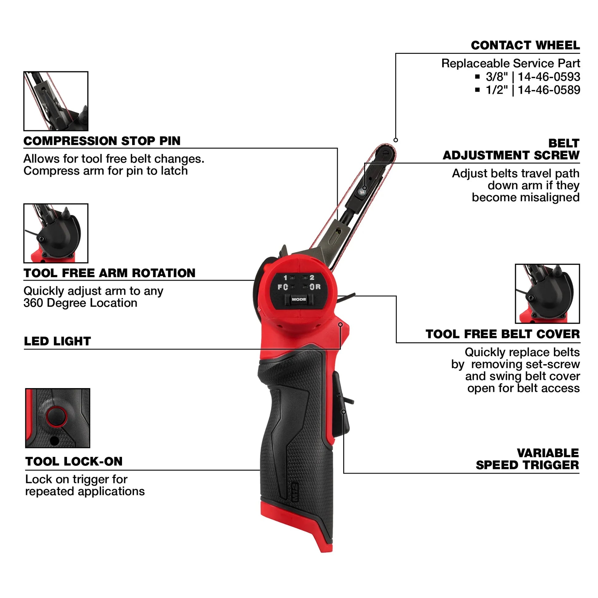 Milwaukee 2483-20, M12 FUEL™ 3/8" X 13" Bandfile