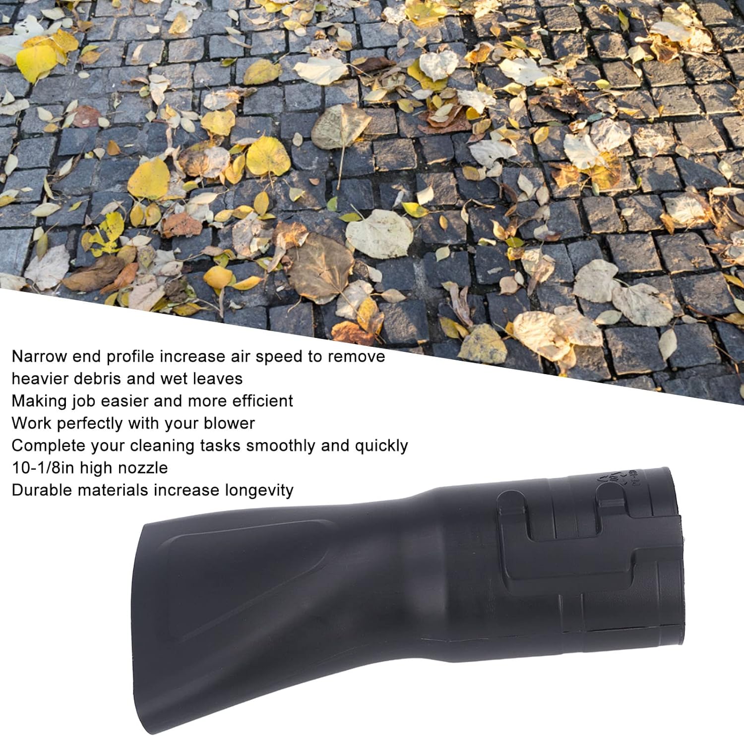 Makita 197889-6, 1 Click Installation Efficient Blower Flat End Nozzle for Wet Leaves