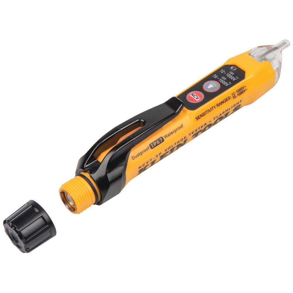 Klein Tools NCVT3P, Dual Range Non-Contact Voltage Tester with Flashlight, 12 - 1000V AC