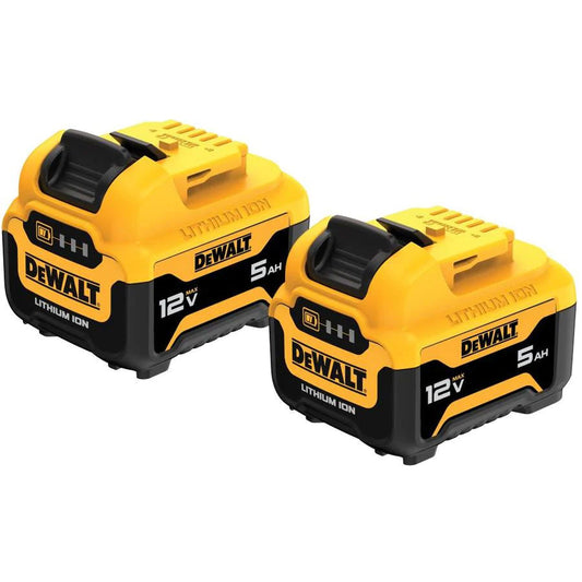 DEWALT DCB126-2, 12V MAX Battery 2 Pack (5.0 Ah)