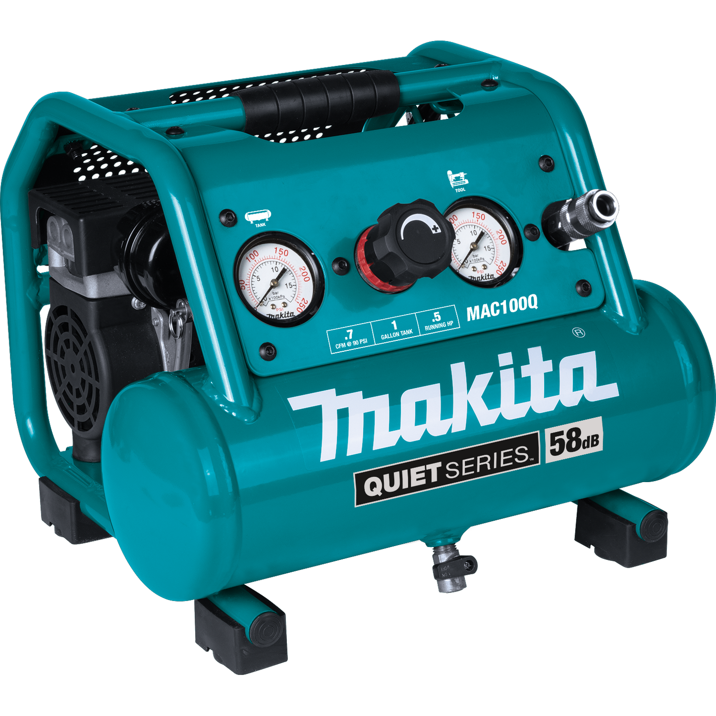 Makita MAC100Q, 0.5HP 1 Gallon Quiet Compressor