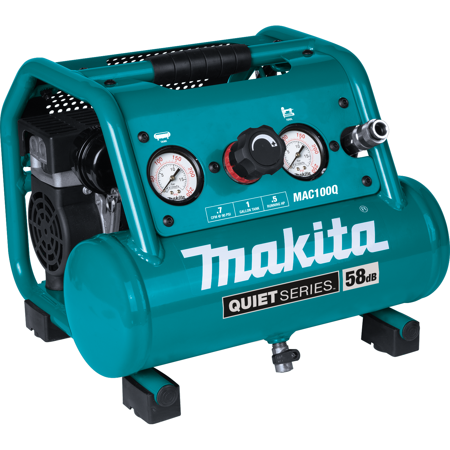 Makita MAC100Q, 0.5HP 1 Gallon Quiet Compressor