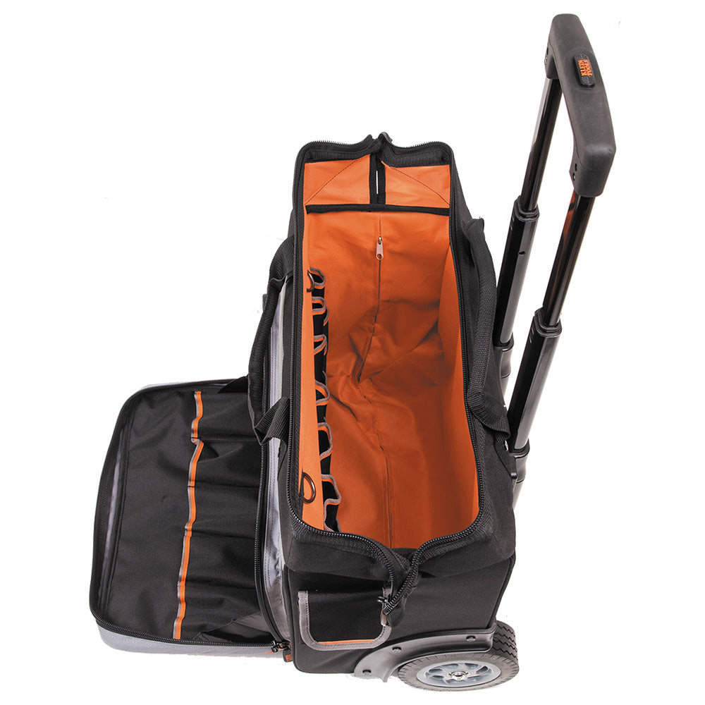 Klein Tools 55452RTB, Tool Bag, Tradesman Pro™ Rolling Tool Bag, 24 Pockets, 19-Inch