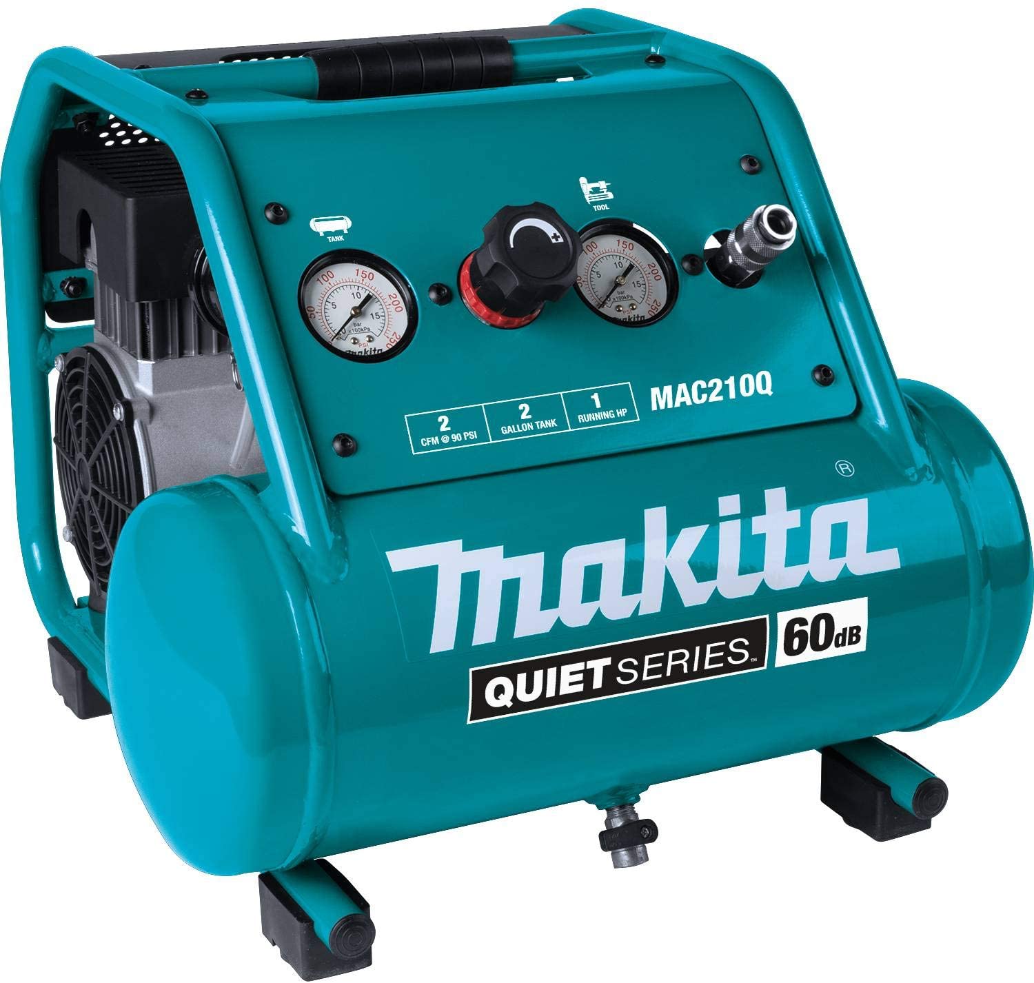 Makita MAC210Q, 1.0HP 2 Gallon Quiet Compressor