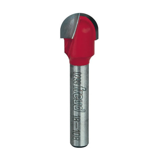 Freud 18-108, Carbide Router Bit - 1/2" x 1-13/16" Round Nose Bit (1/4" Shank)