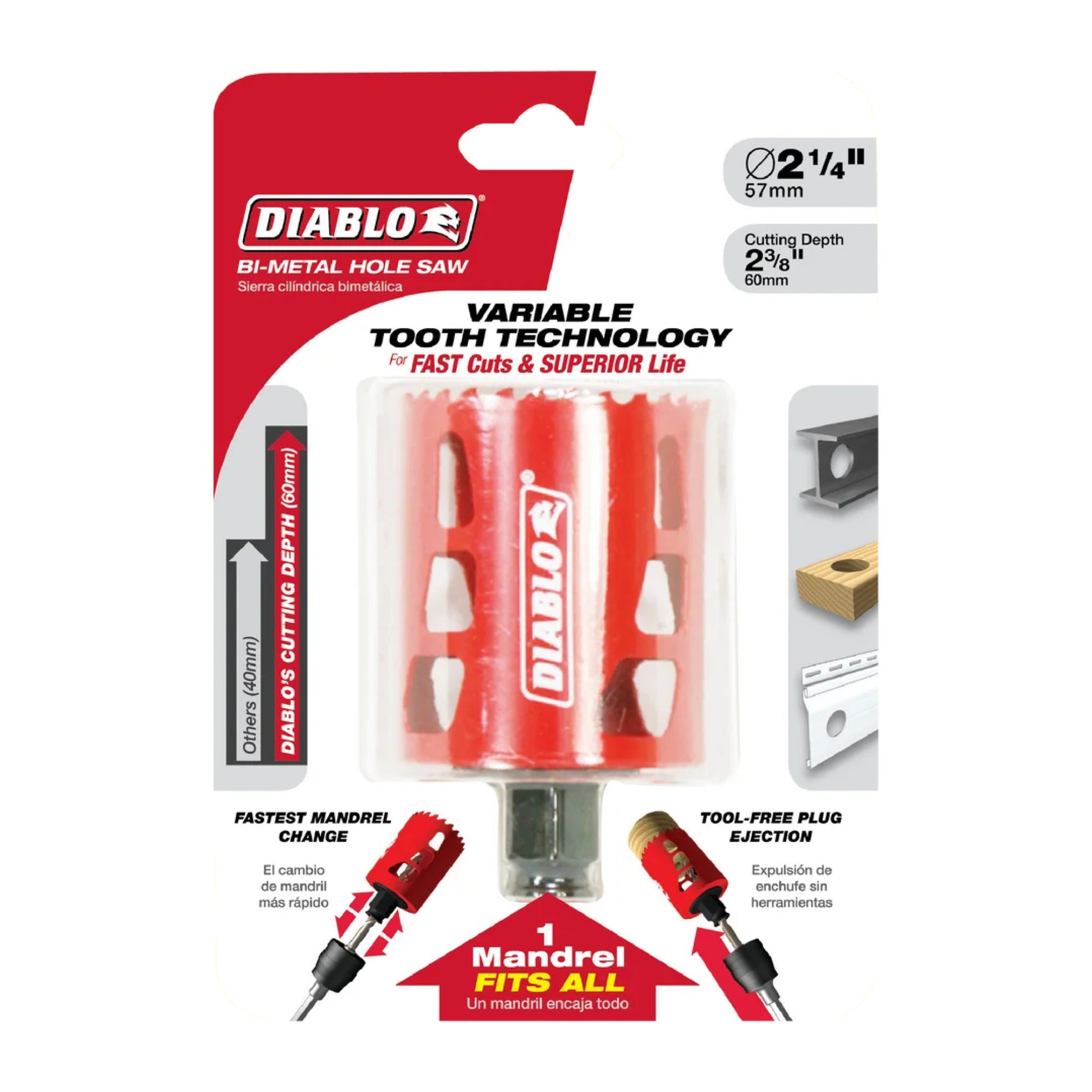 Diablo DHS2250, 2-1/4" BiM Hole Saw