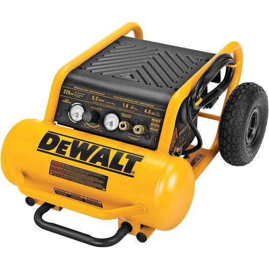 DEWALT D55146, 1.6 HP Continuous, 200 PSI, 4.5 Gallon Compressor