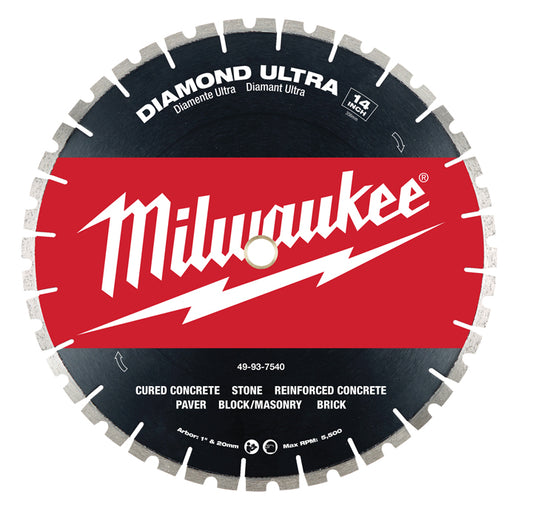 Milwaukee 49-93-7540, 14" DIAMOND ULTRA™ Segmented Turbo General Purpose Diamond Blade
