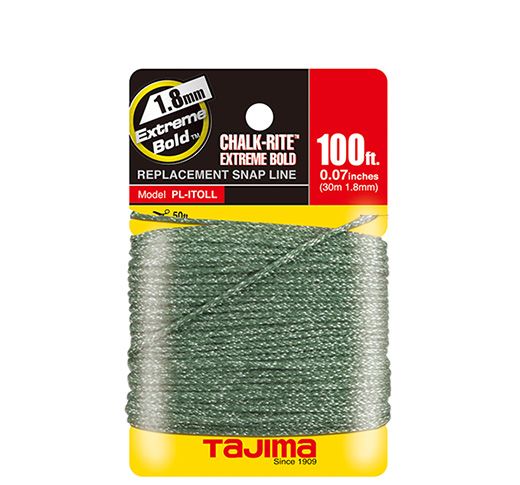 Tajima PL-ITOLL, Chalk-Rite® Extreme Bold braided line, 1.8 mm x 30m / 100 ft.