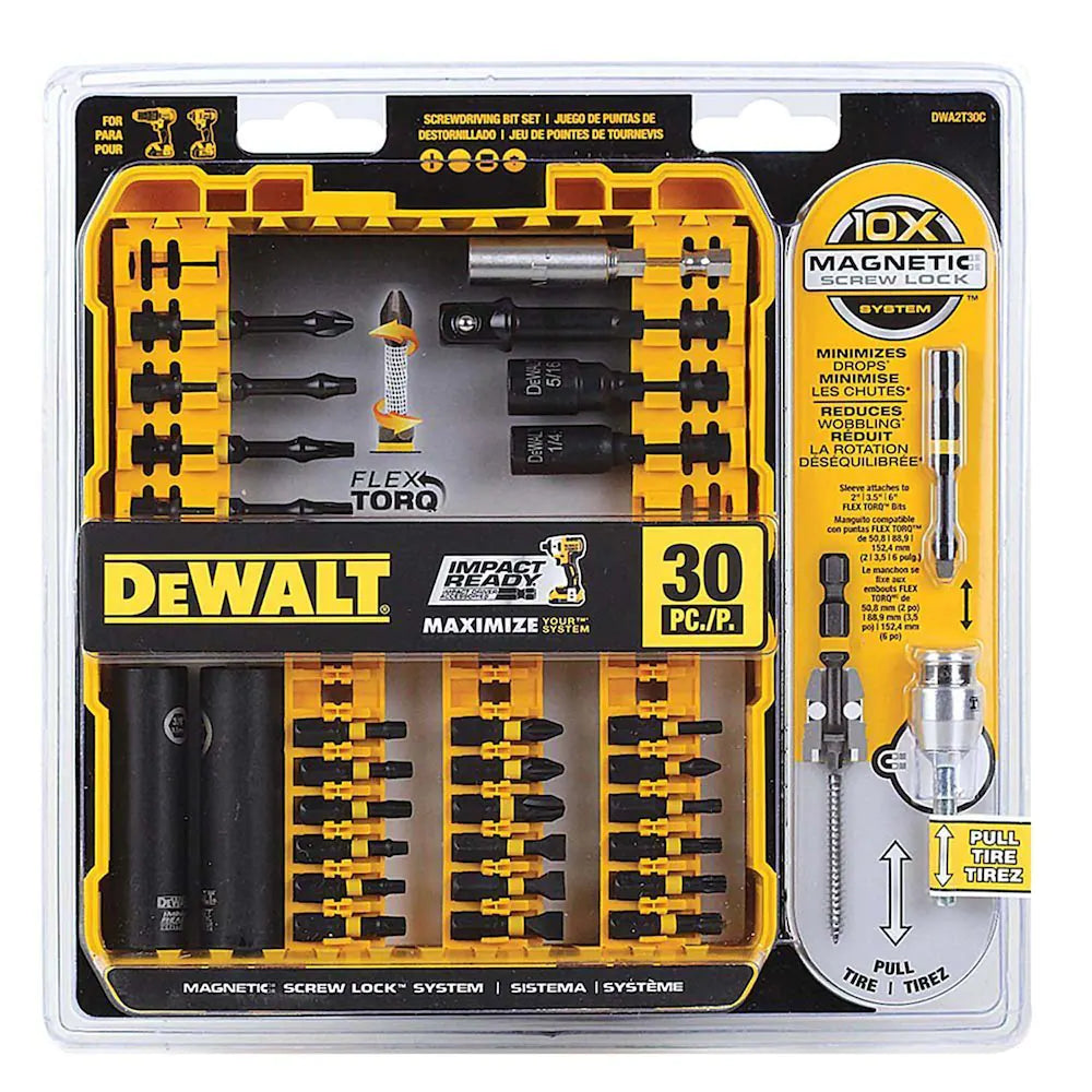 DEWALT DWAFT30RASETC, DW 30 PC FLEXTORQ SET WIT