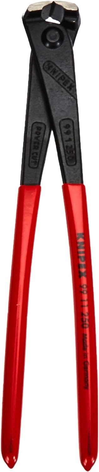 Knipex 99 11 250, High Leverage Concreters' Nippers, Plastic Coated 10"