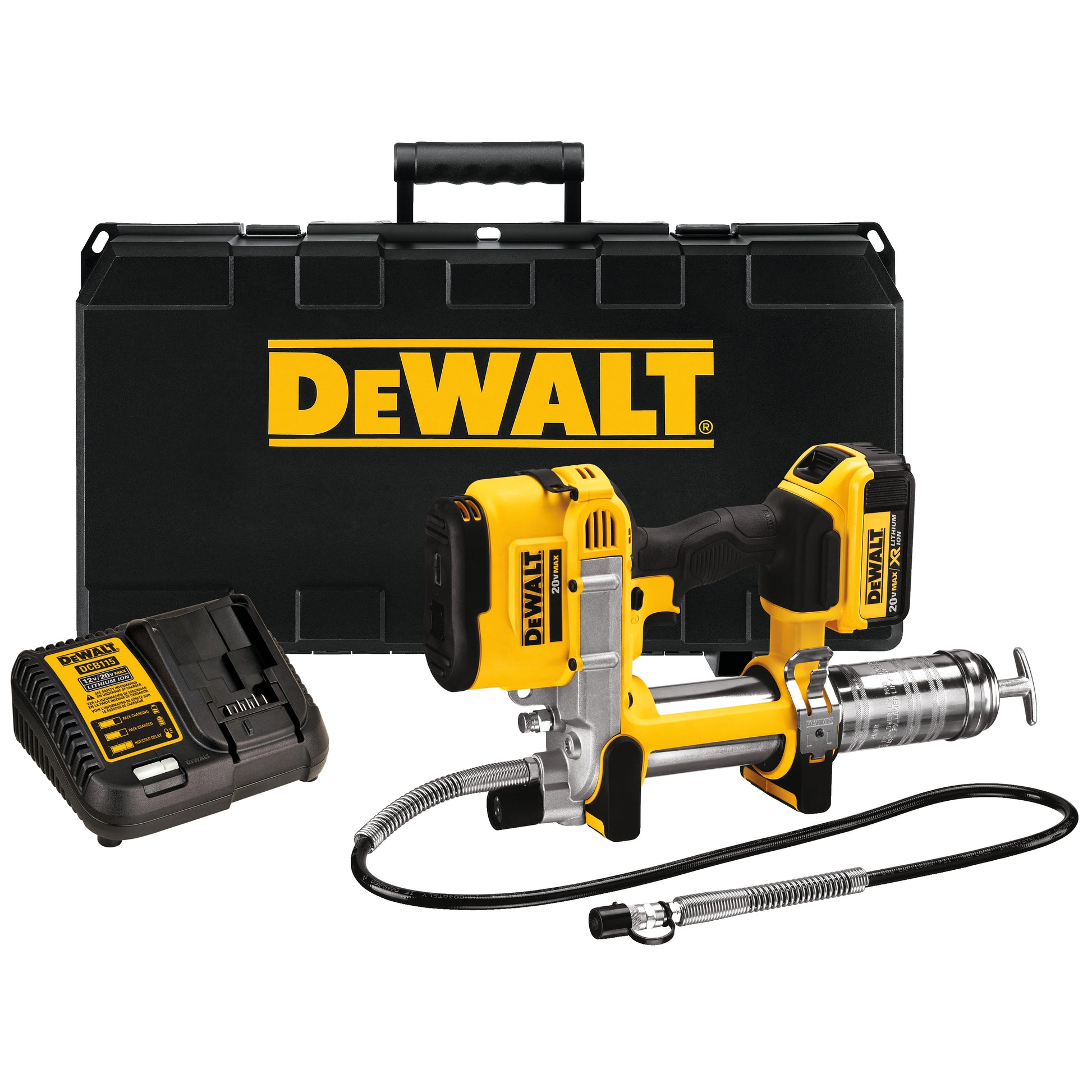 DEWALT DCGG571M1, 20V MAX Li-Ion Grease Gun Kit (4.0AH)