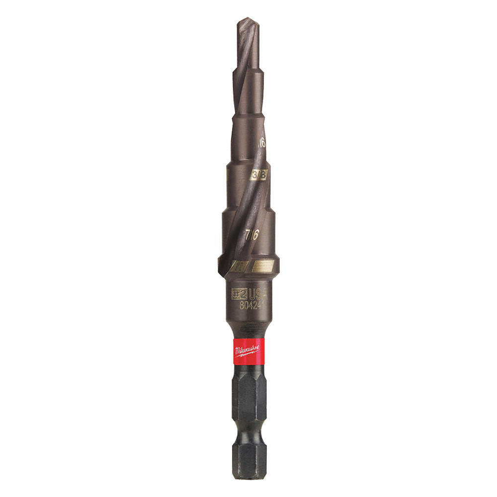 Milwaukee 48-89-9242, SHOCKWAVE Impact Duty Step Drill Bit #2 3/16 - 1/2"