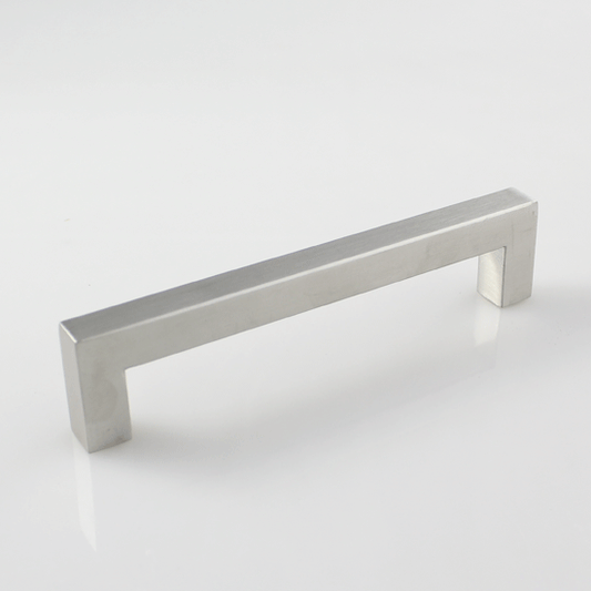 Eurofit H-502-128BSS, Handle - Square, 128mm, Satin Nickel (SYMMETRY)