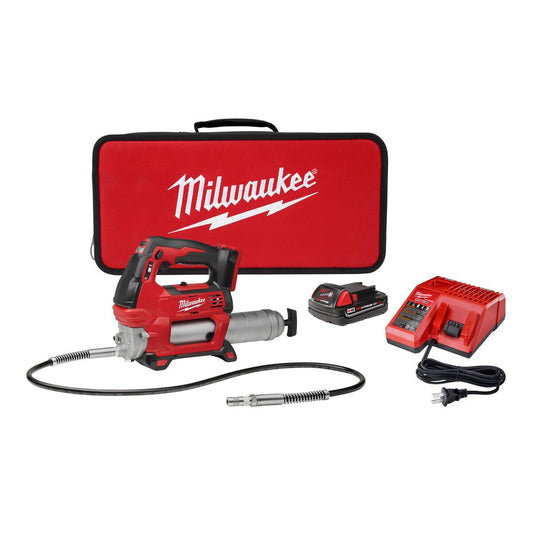 Milwaukee 2646-21CT, M18 2-Speed Grease Gun Kit (1 Batt)