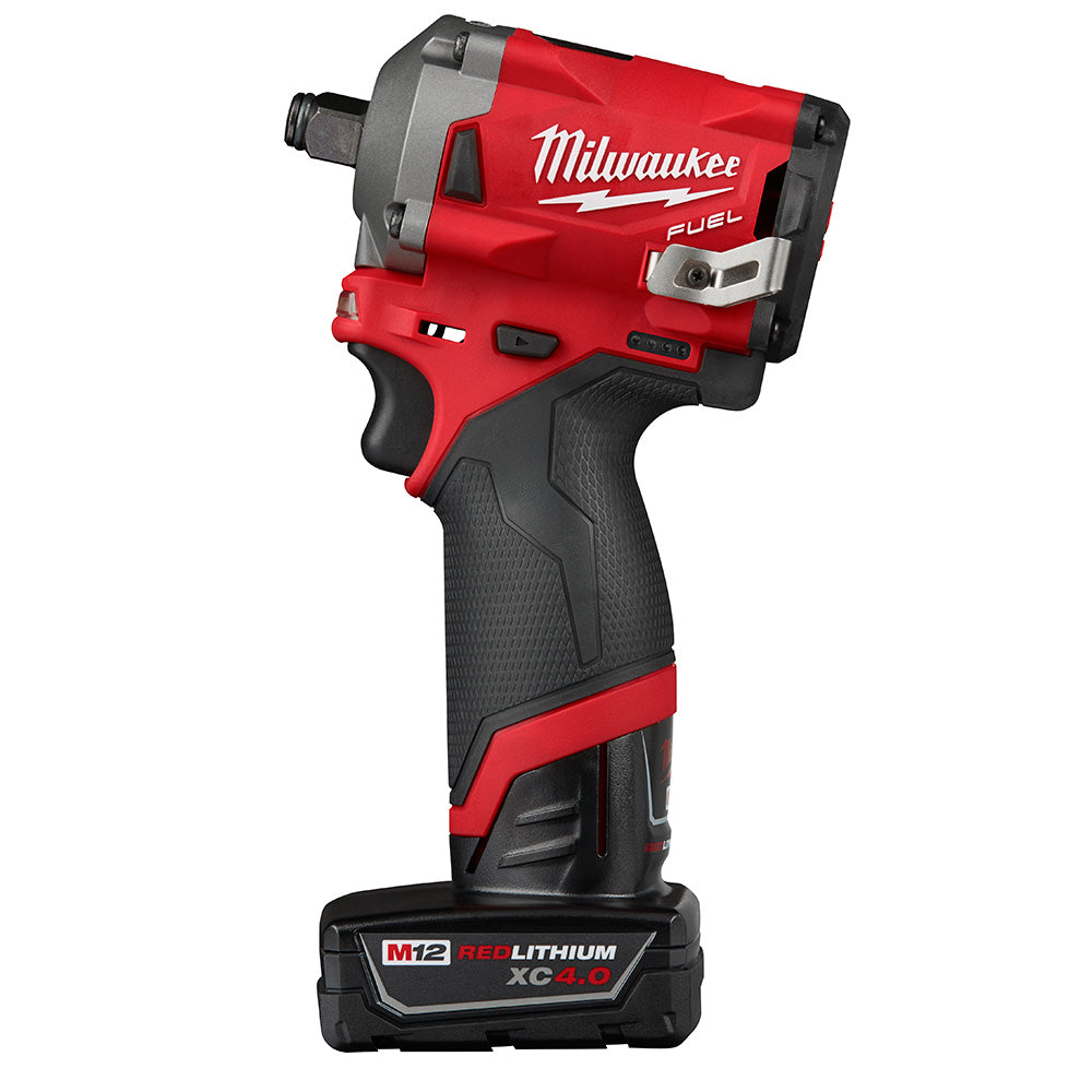 Milwaukee 2555-22, M12 FUEL 1/2" Stubby Impact Wrench Kit