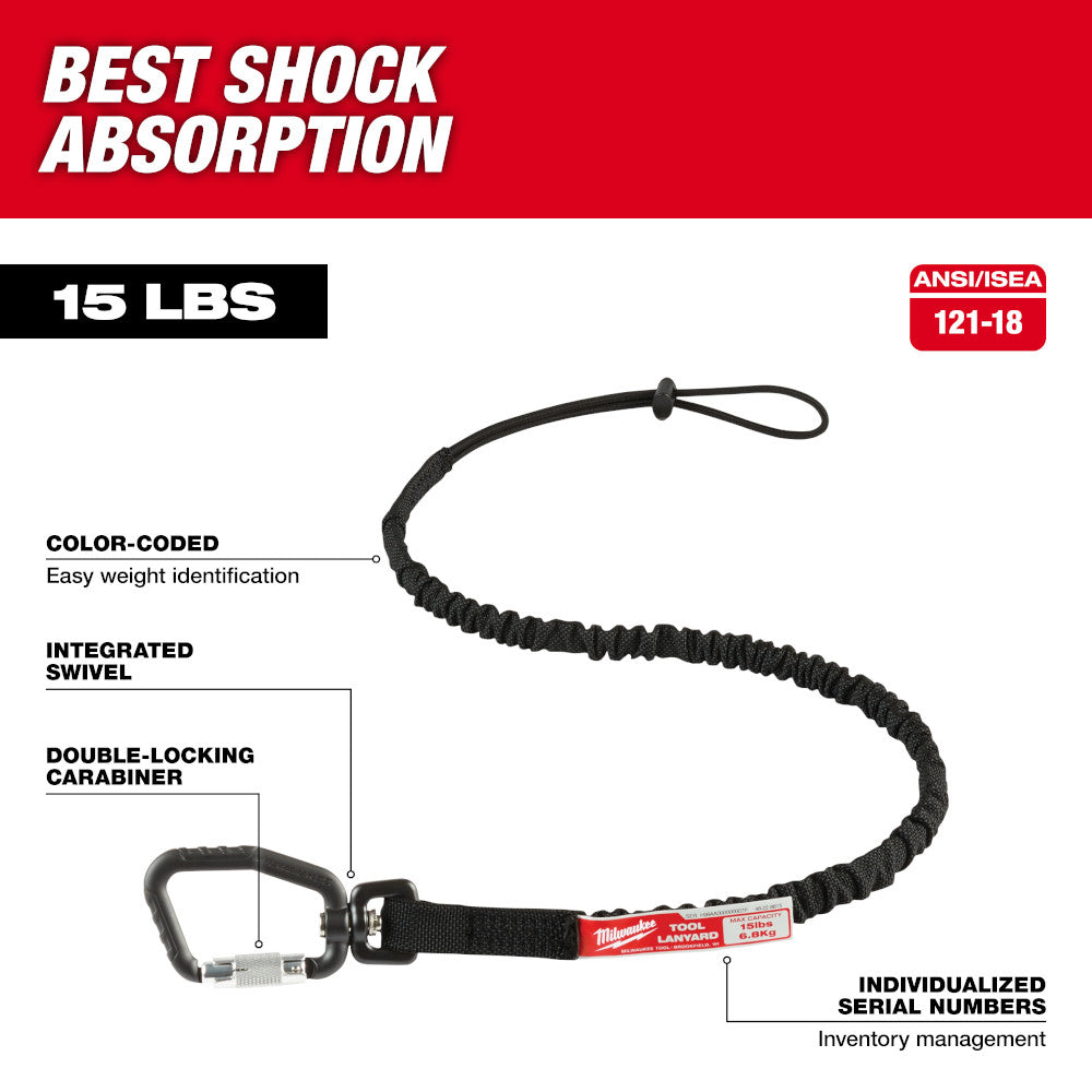 Milwaukee 48-22-8815, 15lb 36" Locking Tool Lanyard