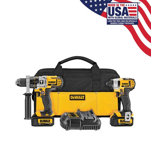 DEWALT DCK290L2, 20V MAX Li-Ion 2-Tool Combo Kit (Hammerdrill/Impact) 3.0 Ah