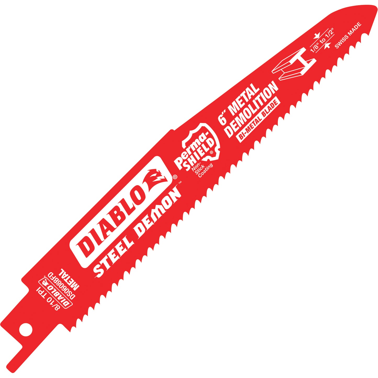 Diablo DS0608BFD5C, 6" 8/10 TPI Metal Receip Blade (5/pkg)