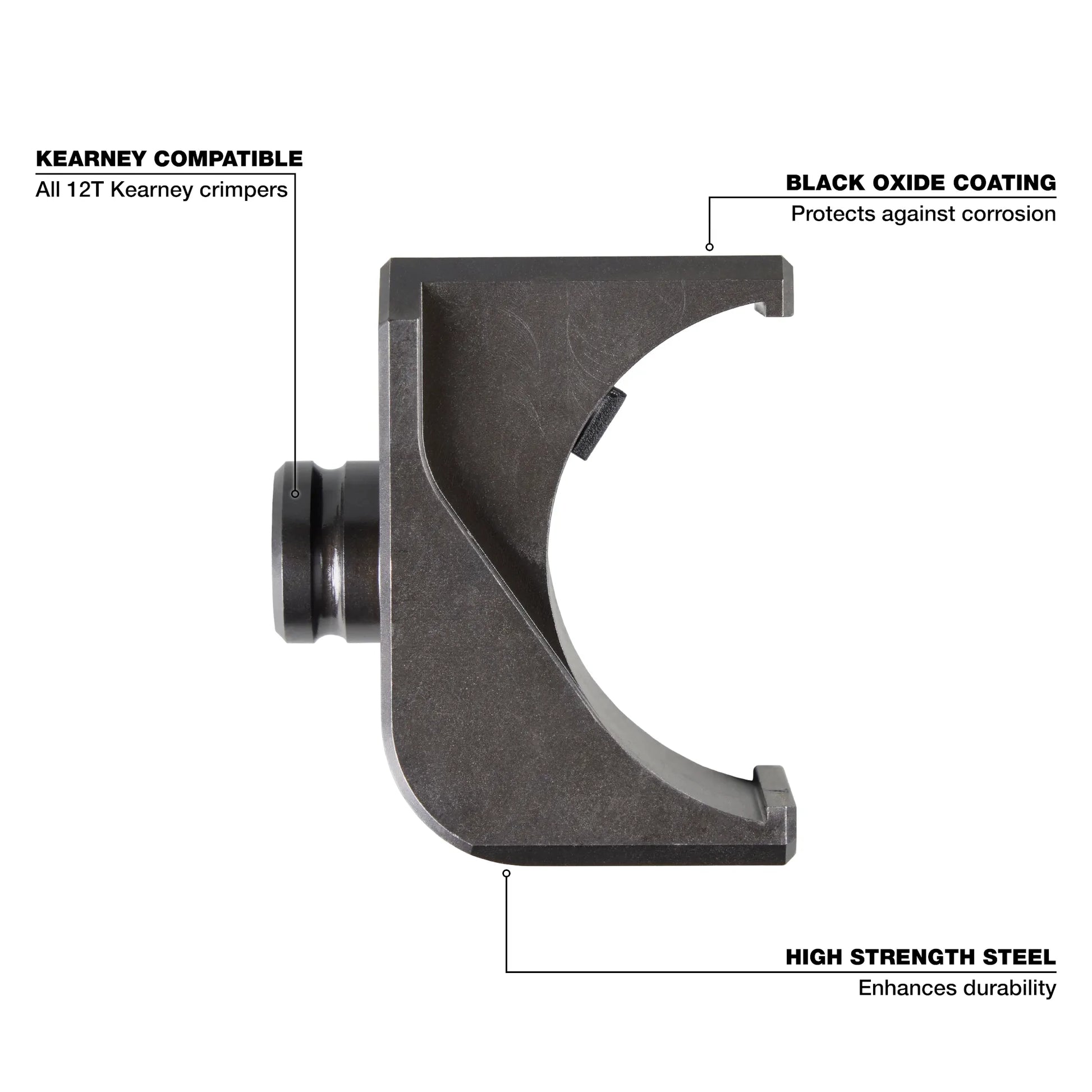 Milwaukee 49-12-KUAD, Kearney to U-Die Adapter for 12T Kearney Crimpers