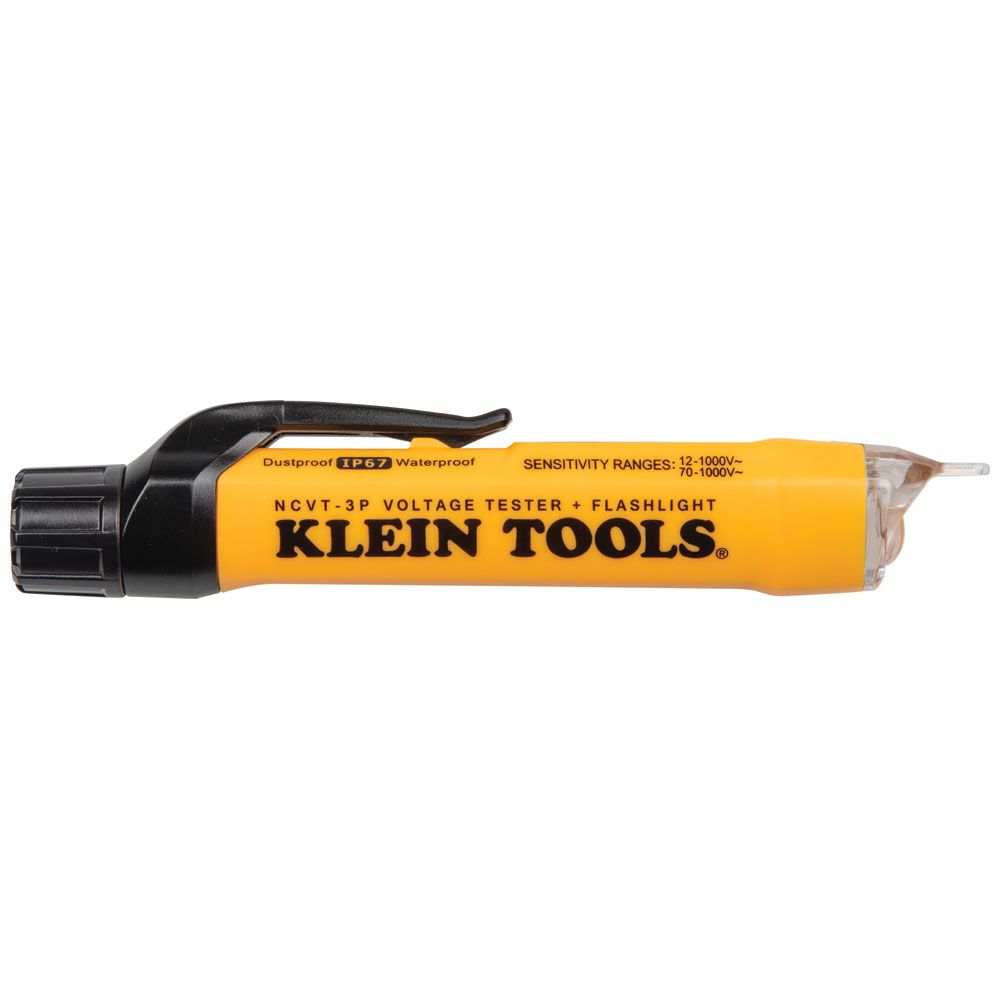 Klein Tools NCVT3P, Dual Range Non-Contact Voltage Tester with Flashlight, 12 - 1000V AC