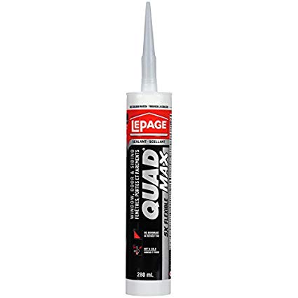 LePage 1869816, QUAD Max Window, Door and Siding Sealant, White 280ml