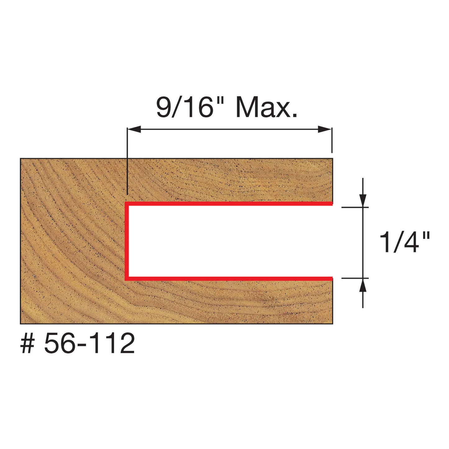 Freud 56-112, 1/4" Three Wing Slotting Cutter (5/16" Bore)