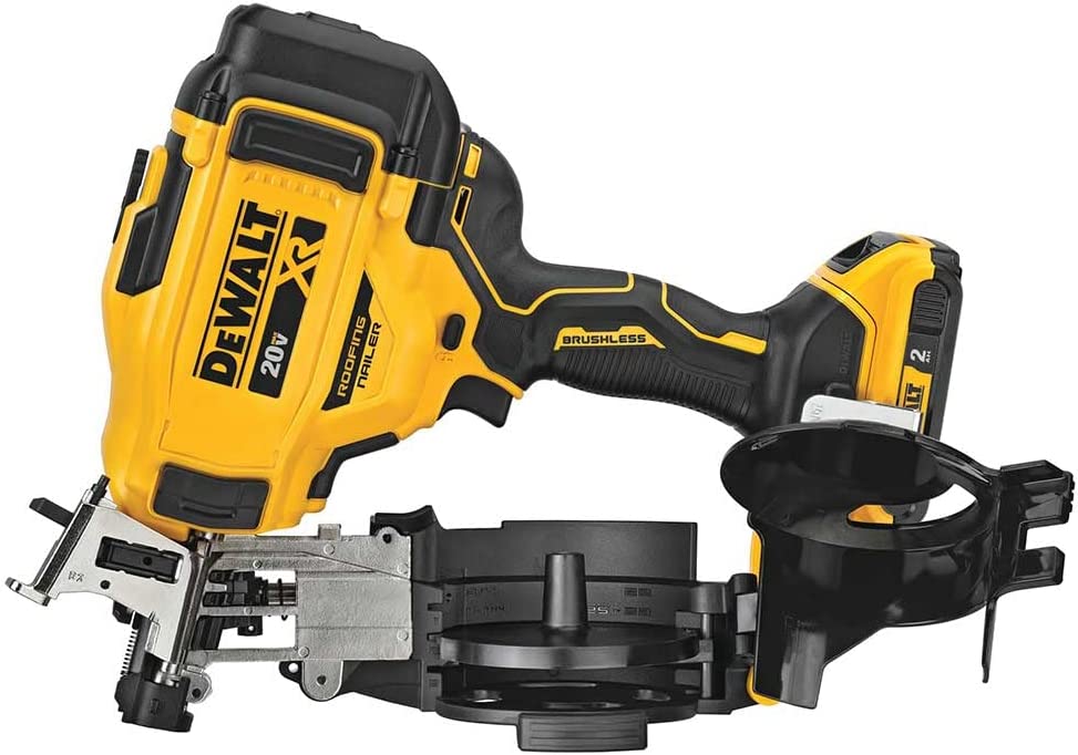 DEWALT DCN45RND1, 20V MAX Cordless Roofing Nailer Kit (2.0 Ah)