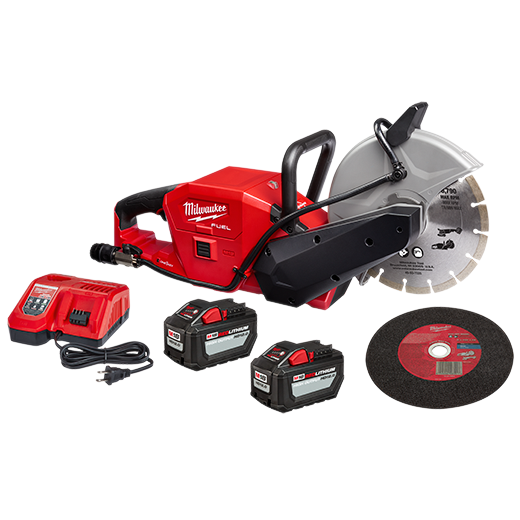 Milwaukee 2786-22HD, M18 FUEL 9" Cut-Off Saw Kit (12.0 Ah x 2)