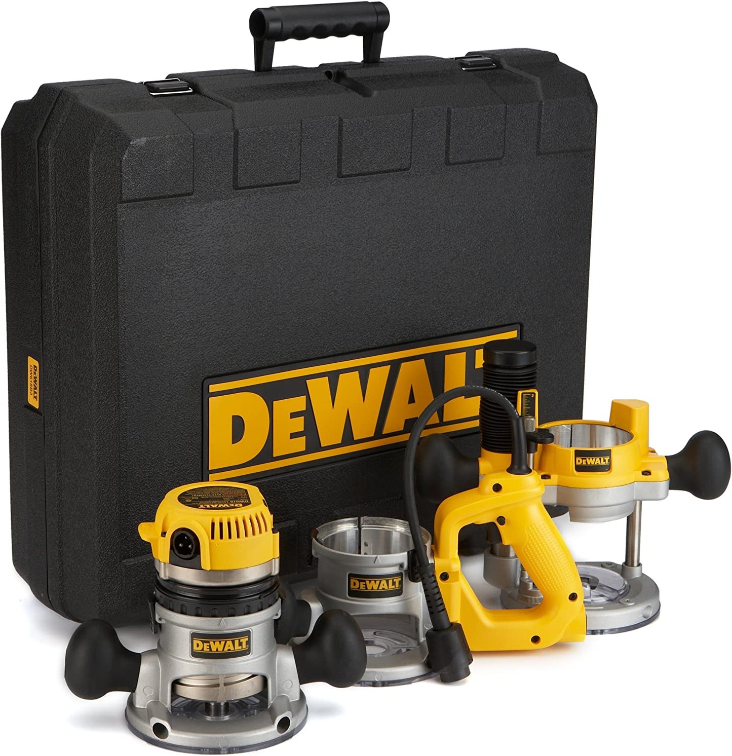 DEWALT DW618B3, 2-1/4 HP Three Base Router Kit