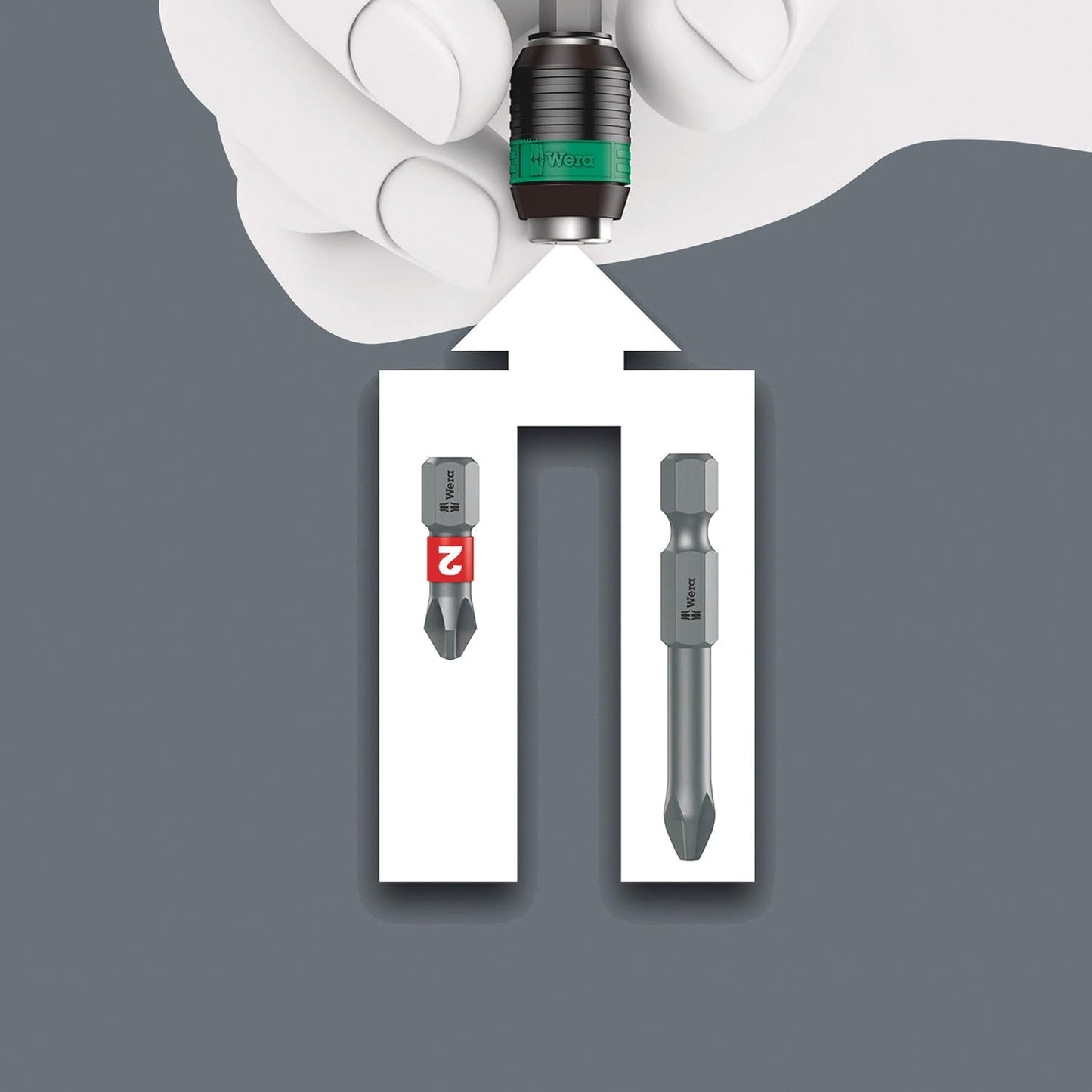 Wera 05057473001, Kraftform Kompakt 400 RA Imperial Set 1, 17 pieces