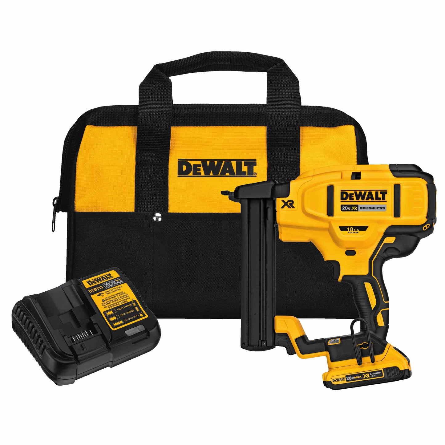 DEWALT DCN681D1, 20V MAX XR 18 Ga Cordless Narrow Crown Stapler Kit