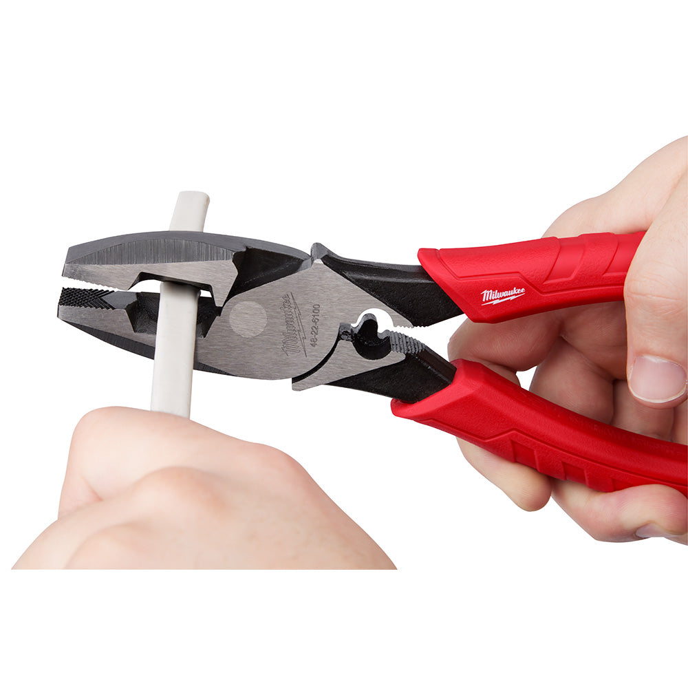 Milwaukee 48-22-6100, 9" High Leverage Lineman's Pliers w/ Crimper