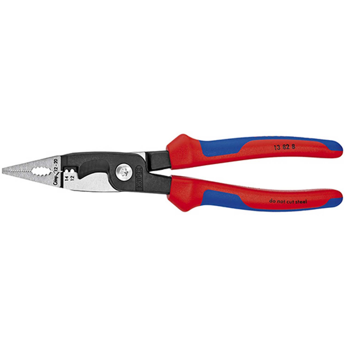 Knipex 13 82 8 SBA, 8 in, Electrical Installation Pliers, 12,14 AWG, Multi-Component