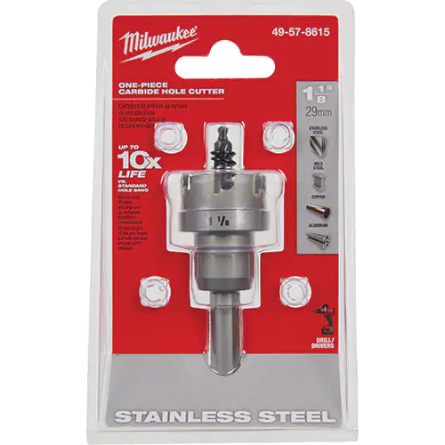 Milwaukee 49-57-8615, 1-1/8" One-Piece Carbide Hole Cutter