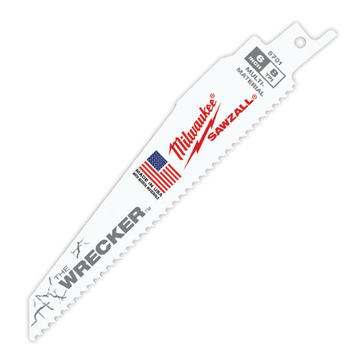 Milwaukee 48-00-5701, The WRECKER Multi-Material SAWZALL Blade 6'' 7/11TPI 5pk