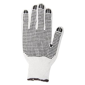 Toolway 105546, Knitted Poly/Cotton Gloves w/Black PVC Dots (XL, sold/dz)