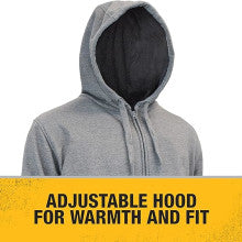 DEWALT DCHJ080 Men's Heared French Terry Cotton Hoodie Heather Gray