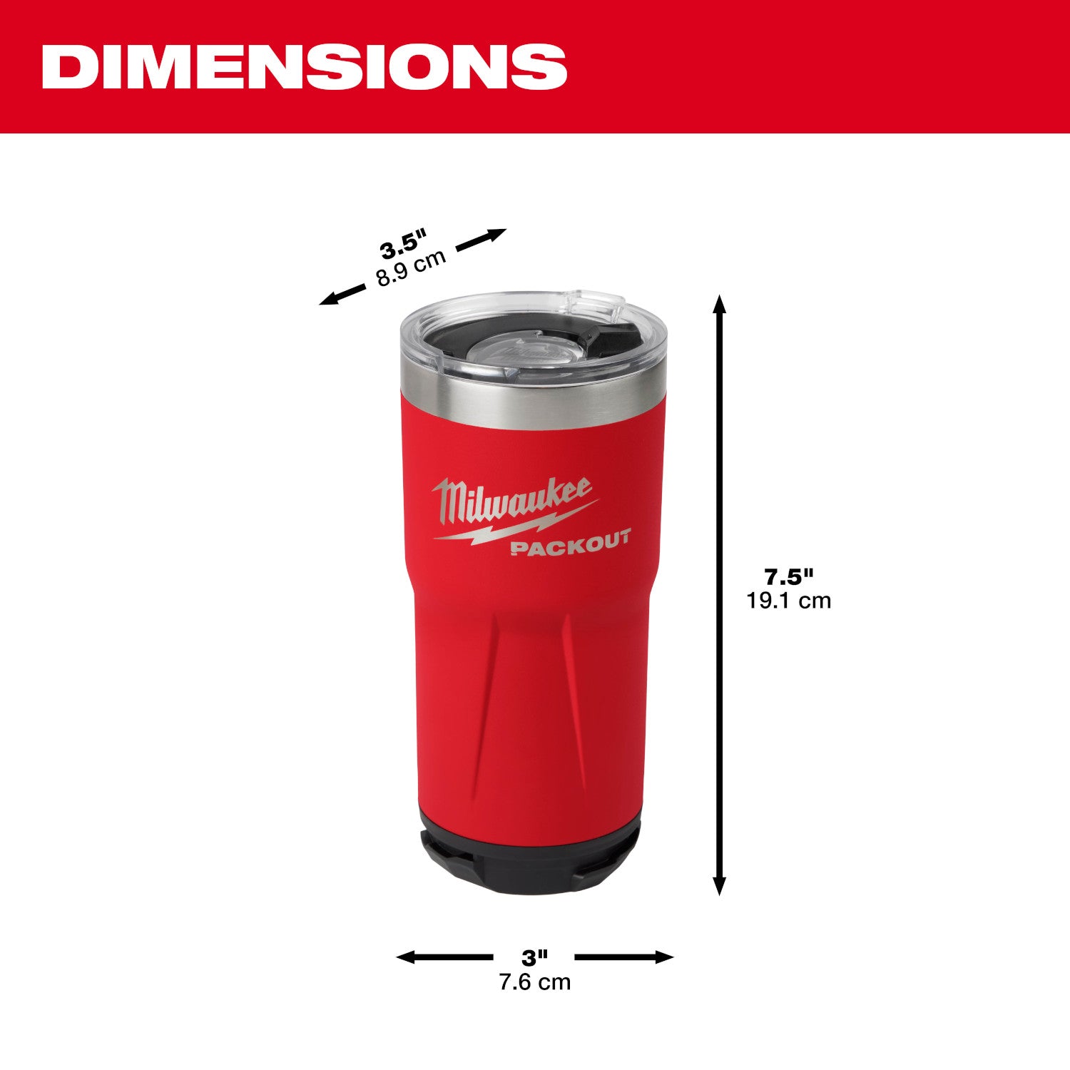 Milwaukee 48-22-8392R, PACKOUT 20OZ TUMBLER