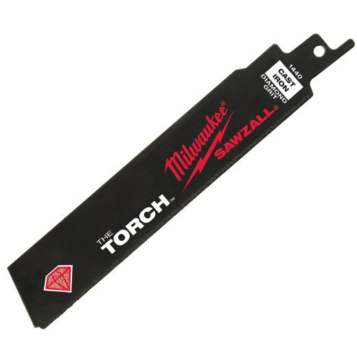 Milwaukee 48-00-1440, 6" Diamond Grit THE TORCH SAWZALL Blade