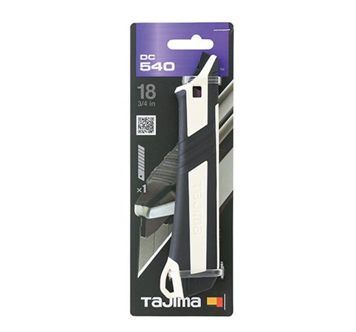 Tajima DC540N, [L] Premium Cutter Series, Elastomer Grip, with thumb lock, 1x Razar Black Blade™